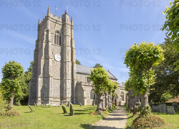 Village parish church of Saint Peter, Monks Eleigh, Suffolk, England, UK