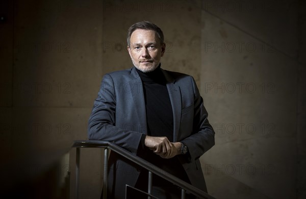 Christian Lindner (FDP), Federal Minister of Finance, photographed in the stairwell of the Federal Ministry of Finance