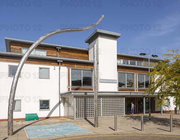 Modern Health centre building at Ravenswood private housing development, Ipswich, Suffolk, England, UK