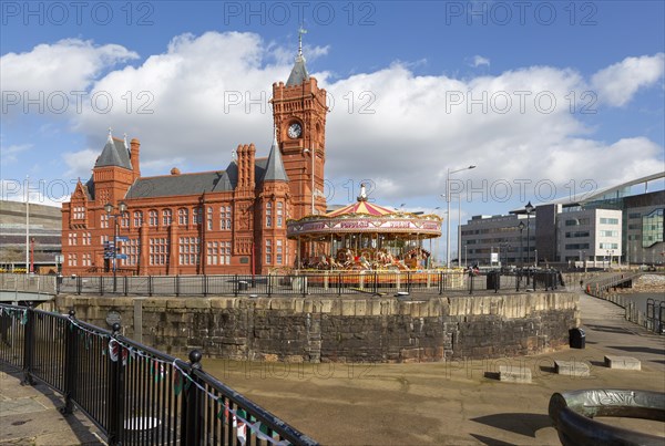Pierhead building 1897 architect William Frame, Cardiff Railway Company, Cardiff Bay, Wales, UK, French-Gothic Renaissance style
