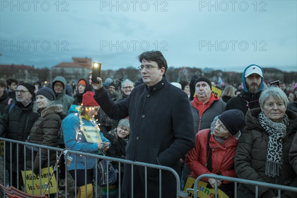 Sea of lights demonstration, Theresienwiese, Munich, Upper Bavaria, Bavaria, Germany, Europe