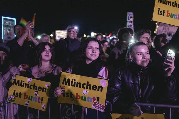 Sea of lights demonstration, Theresienwiese, Munich, Upper Bavaria, Bavaria, Germany, Europe