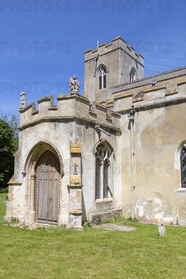 Village parish church of All Saints, Chelsworth, Suffolk, England, UK