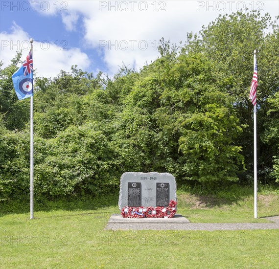 USAF and RAF war memorial 1939-1945, Wattisham airfield, Suffolk, England, UK