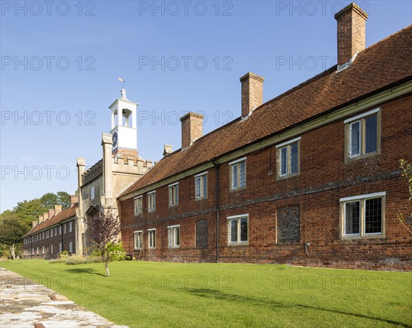 Historic almshouses Somerset hospital, Froxfield, Wiltshire, England, UK