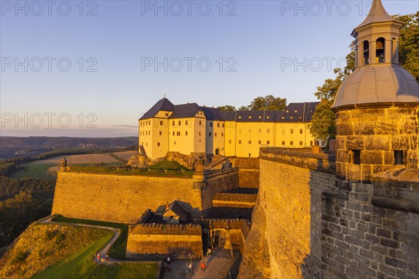 Koenigstein Fortress in Saxon Switzerland, Koenigstein, Saxony, Germany, Europe