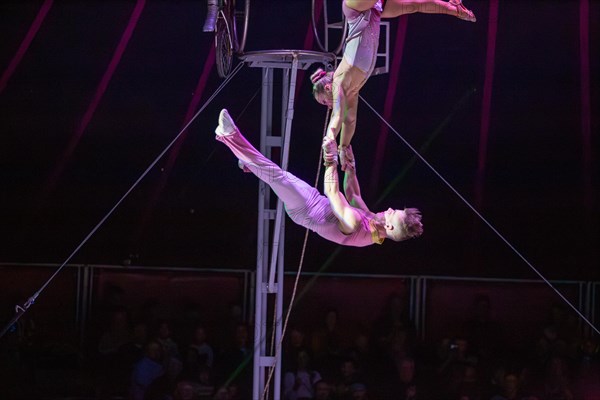 Ludwigshafen 24.12.2023: Performance of the Ludwigshafen Christmas Circus on Christmas Eve