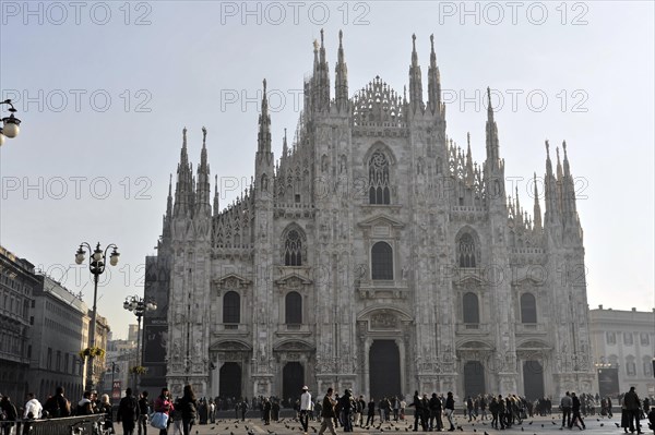 Milan Cathedral, Duomo, construction started in 1386, completed in 1858, Milan, Milano, Lombardy, Italy, Europe