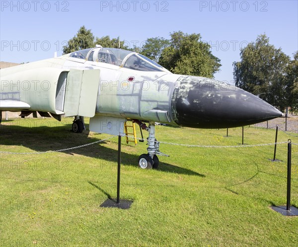 RAF Phantom FUR2 fighter plane, Bentwaters Cold War museum, Suffolk, England, UK