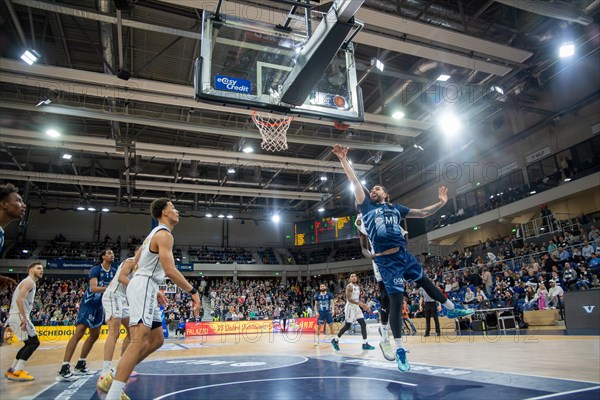 09.02.2024, easy Credit BBL, German Basketball League, Matchday 20) : Game scene MLP Academics Heidelberg against Basketball Lions Braunschweig (final score 76:94)