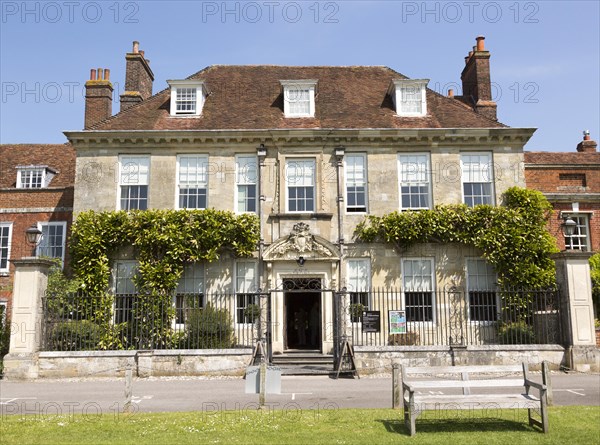 Eighteenth century Georgian architecture of Mompesson House, Cathedral Close, Salisbury, Wiltshire, England, UK