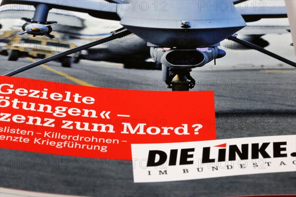 Symbolic image Die Linke: Brochure on the topic of warfare with drones