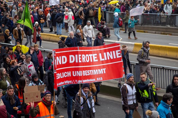 Brussels, 23 January: European demonstration for democracy, organised by the Europeans United initiative. The reason for the large demonstration is the encroachment on fundamental rights in Belgium, Germany, France and other states within the EU, Europe