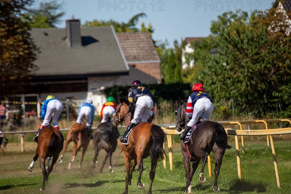 Race day at the racecourse in Hassloch, Palatinate. Hassloch Mile (Category D, 1, 600 metres)