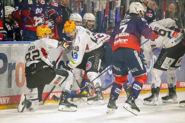 Game scene Adler Mannheim against Fischtown Pinguins Bremerhaven (PENNY DEL, German Ice Hockey League)