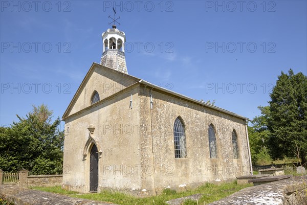 Church of Saint Giles built c 1800, Tytherton Kellaways, Langley Burrell, Wiltshire, England, UK