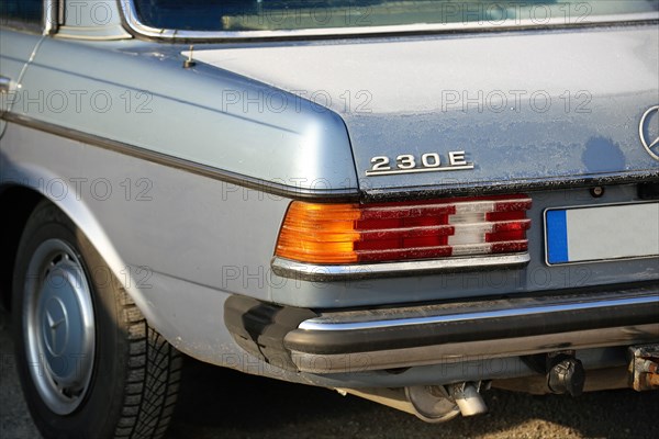 Close-up of a Mercedes from the legendary W-123 series