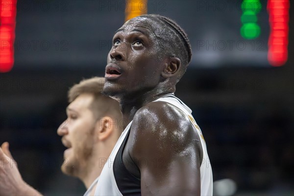 09.02.2024, easy Credit BBL, German Basketball League, Matchday 20) : MLP Academics Heidelberg against Basketball Lions Braunschweig (final score 76:94) . Picture: Jilson Bango (Braunschweig)