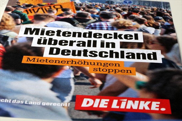 Symbolic image Die Linke: Flyer on the subject of rents