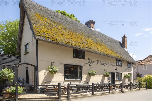 The King's Head pub known as the Low House, Laxfield, Suffolk, England, UK