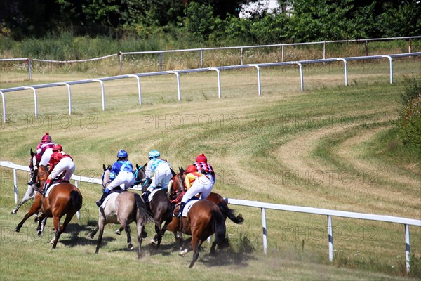 Horse racing at the Hassloch racecourse, Palatinate