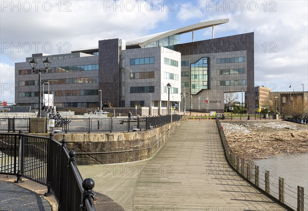 Modern Atradius building in Cardiff Bay redevelopment area, Harbour Drive, Capital Waterside, Cardiff, South Wales, UK