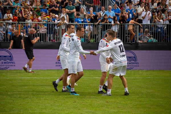 Fistball World Championship from 22 July to 29 July 2023 in Mannheim: At the end of the preliminary round, Germany won 3:0 sets against Italy and finished the preliminary round group A as the winner as expected