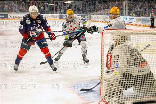 Game scene Adler Mannheim against Fischtown Pinguins Bremerhaven (PENNY DEL, German Ice Hockey League)