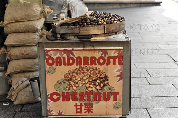Caldarroste, roasted chestnuts, chestnuts, Milan, Italy, Europe