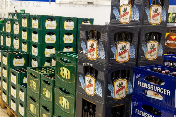 February 2024: Crates of beer in the supermarket