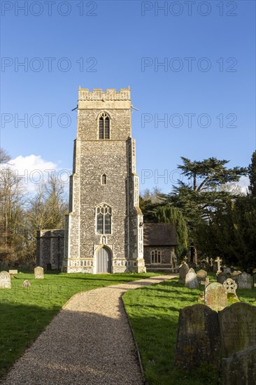 Village parish church Little Glemham, Suffolk, England, UK