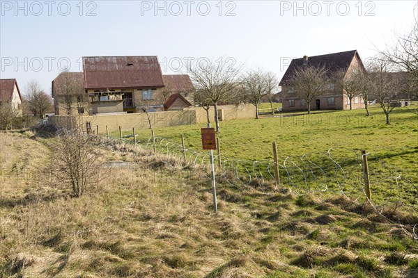 Copehill Down FIBUA village military training area, Fighting In Built Up Areas, Chitterne, Salisbury Plain, Wiltshire, England, UK