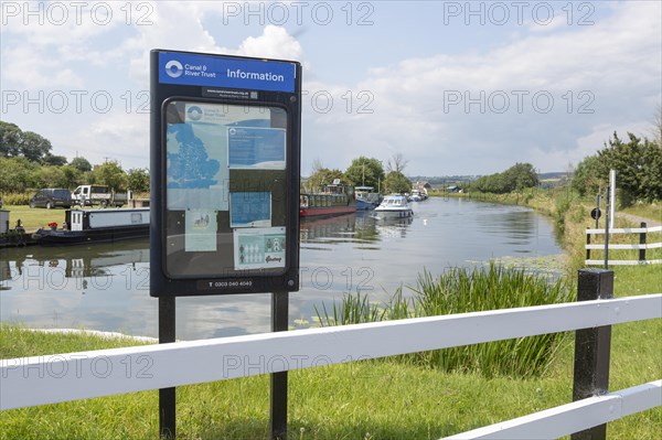 Gloucester and Sharpness Canal, Purton, Gloucestershire, England, UK Canal and River Trust information notice