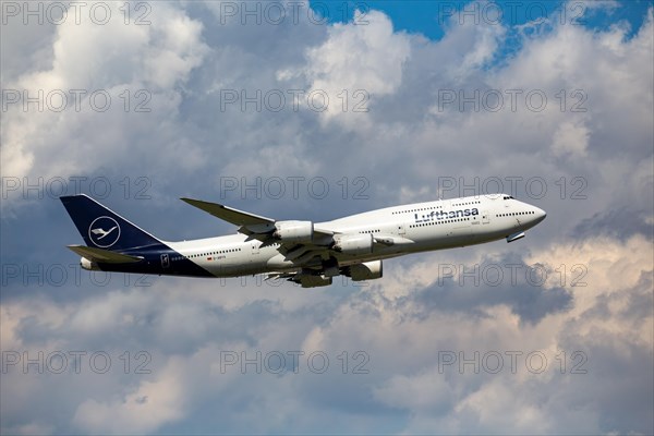 A Lufthansa passenger aircraft takes off from Frankfurt Airport