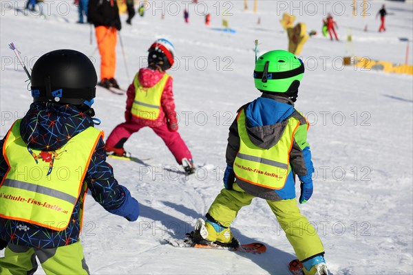 Children at the ski school in Fiss Ladis (Tyrol, Austria)