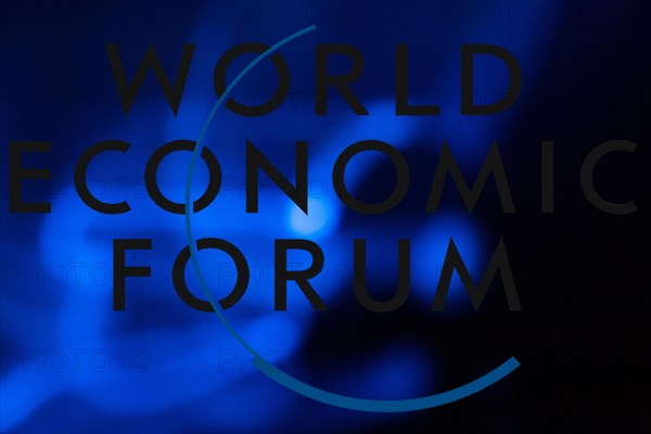 Logo of the WEF (World Economic Forum) in Davos