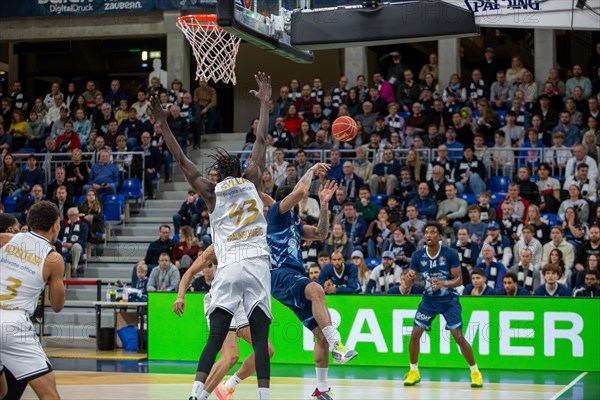 09.02.2024, easy Credit BBL, German Basketball League, Matchday 20) : Game scene MLP Academics Heidelberg against Basketball Lions Braunschweig (final score 76:94)