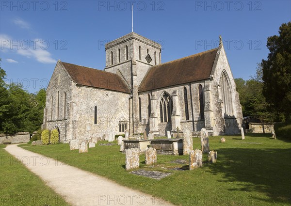 Abbey church at Amesbury, Wiltshire, England, UK