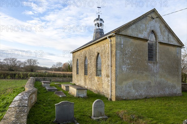Church of Saint Giles built c 1800, Tytherton Kellaways, Langley Burrell, Wiltshire, England, UK