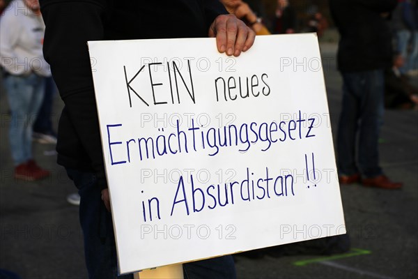 Karlsruhe: Corona protests against the measures taken by the federal government. The protests were organised by the Querdenken 721 Karlsruhe initiative