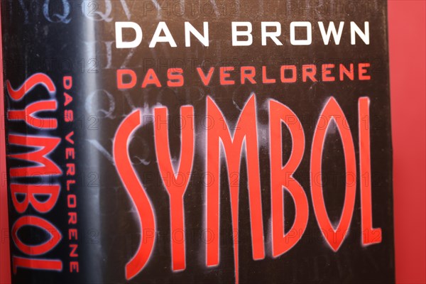 Close-up of the novel Symbol by Dan Brown