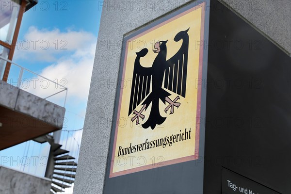 Close-up of the mailbox of the Federal Constitutional Court in Karlsruhe