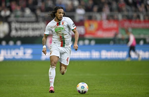 Kevin Mbabu FC Augsburg FCA (43) Action, on the ball, WWK Arena, Augsburg, Bavaria, Germany, Europe
