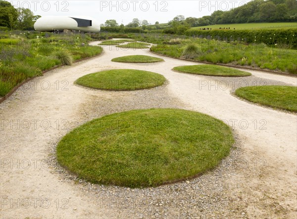Hauser and Wirth art gallery, restaurant and garden, Durslade Farm, Bruton, Somerset, England, UK gardens designed by Piet Oudolf