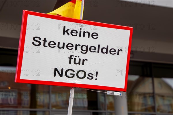 Karlsruhe, 10 December 2023: Large demonstration in favour of dealing with the corona measures. The role of NGOs (non-governmental organisations) was also discussed