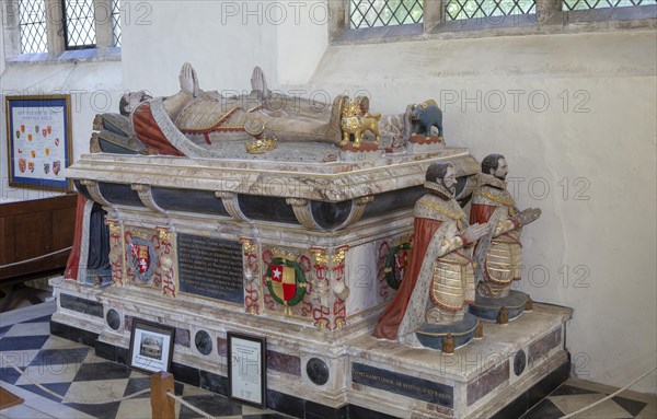 Tomb of Henry Howard, Earl of Surrey, died 1547, Framlingham church, Suffolk, England, UK