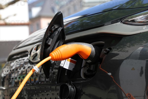 Electric car at the charging station