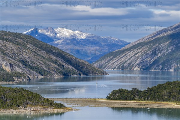 Mountains in Pia Bay, Alberto de Agostini National Park, Avenue of Glaciers, Chilean Arctic, Patagonia, Chile, South America