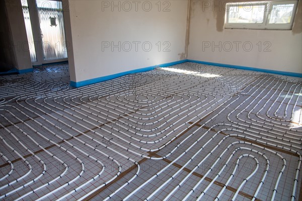 Underfloor heating in a new building