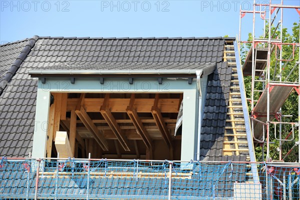 Roof extension on a residential building